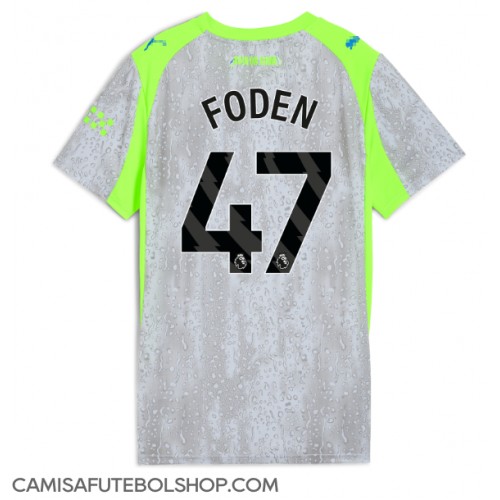 Camisa de time de futebol Manchester City Phil Foden #47 Replicas 3º Equipamento Feminina 2025-26 Manga Curta